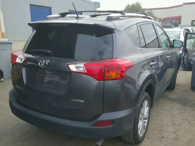 2T3YFREV6EW080532 - 2014 TOYOTA RAV4 LIMIT GRAY photo 4