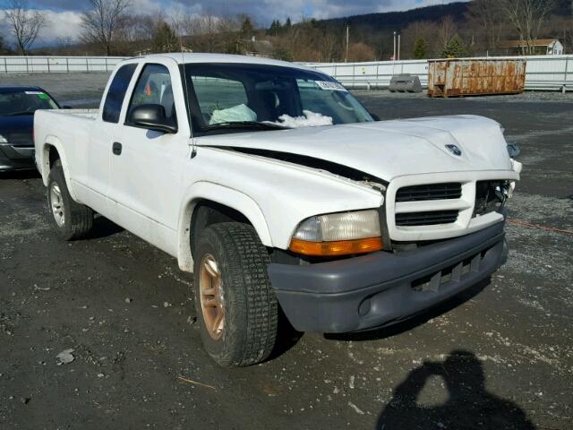 1D7HL12X43S166787 - 2003 DODGE DAKOTA SXT WHITE photo 1