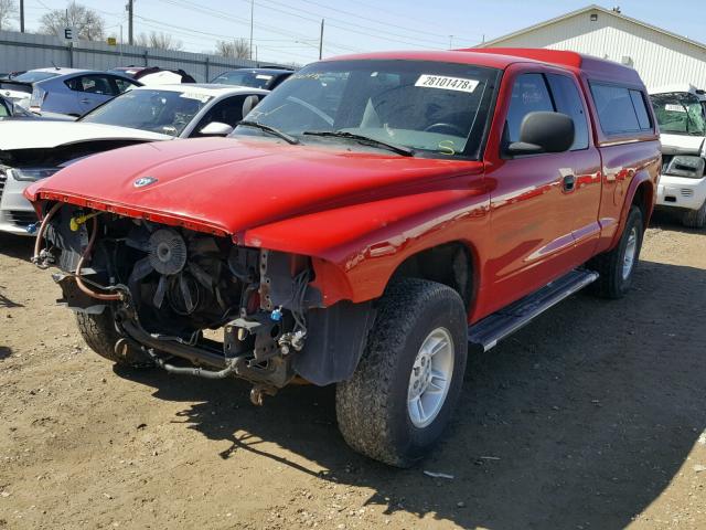 1B7GG23Y5VS125093 - 1997 DODGE DAKOTA RED photo 2