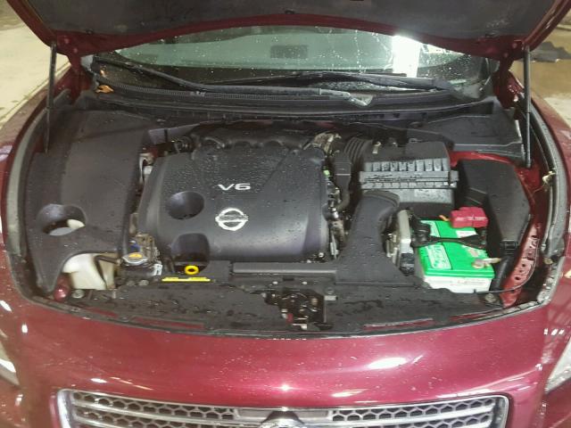 1N4AA5AP0AC866166 - 2010 NISSAN MAXIMA S RED photo 7