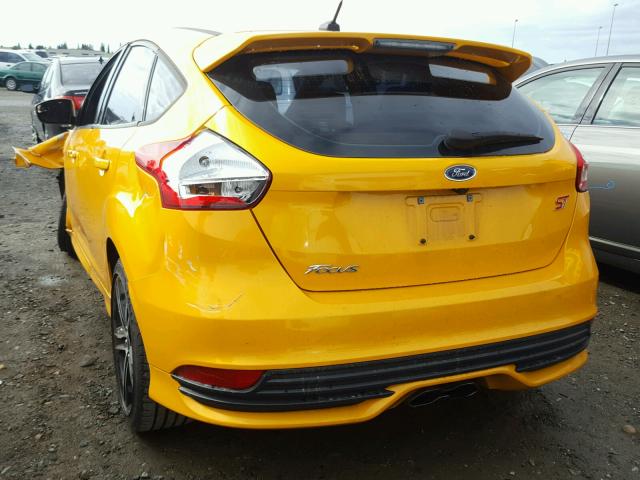 1FADP3L93GL226203 - 2016 FORD FOCUS ST YELLOW photo 3