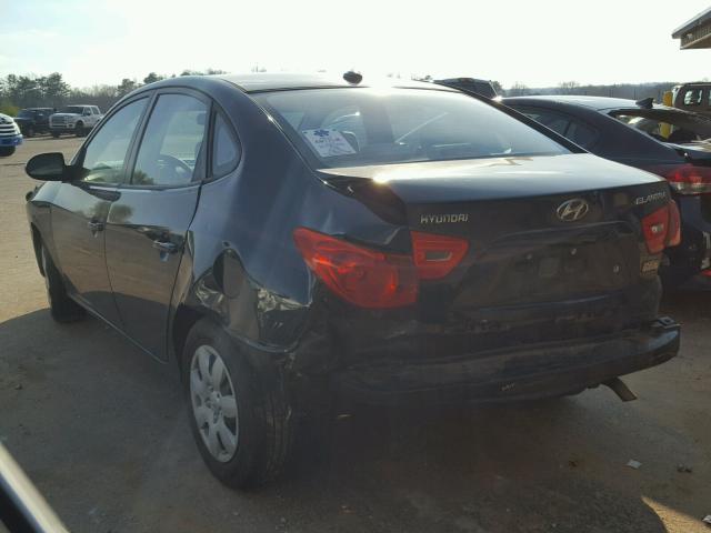 KMHDU46D28U541445 - 2008 HYUNDAI ELANTRA GL BLACK photo 3