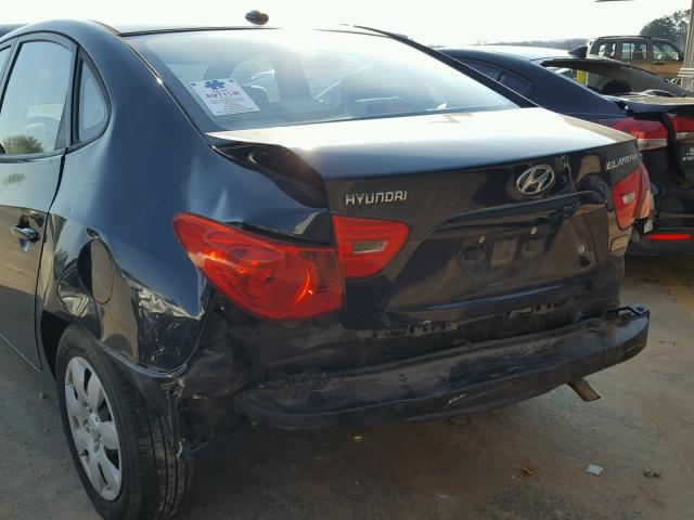 KMHDU46D28U541445 - 2008 HYUNDAI ELANTRA GL BLACK photo 9