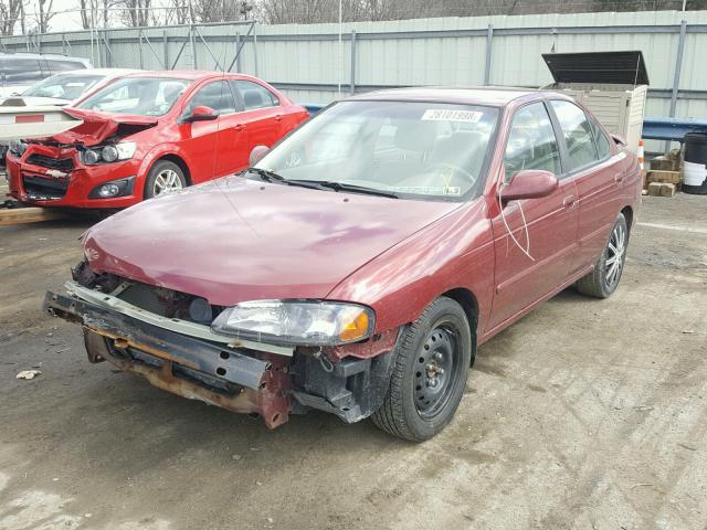 3N1CB51D53L705697 - 2003 NISSAN SENTRA XE BURGUNDY photo 2