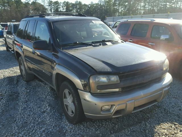 1GNDS13S222393335 - 2002 CHEVROLET TRAILBLAZE BLACK photo 1