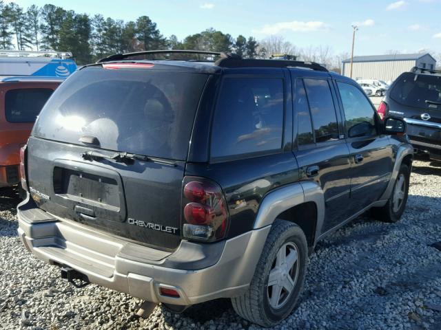 1GNDS13S222393335 - 2002 CHEVROLET TRAILBLAZE BLACK photo 4