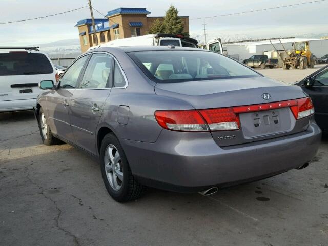 KMHFC46D87A226760 - 2007 HYUNDAI AZERA GLS GRAY photo 3