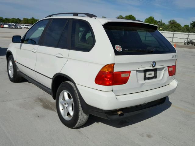 5UXFA53573LV75578 - 2003 BMW X5 3.0I WHITE photo 3