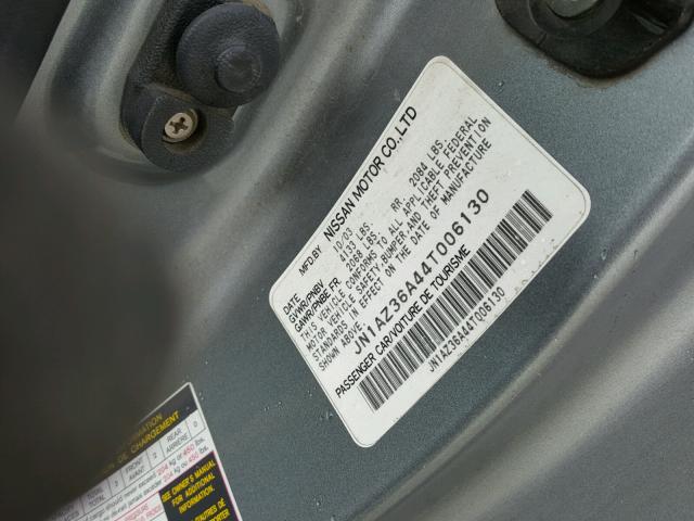 JN1AZ36A44T006130 - 2004 NISSAN 350Z ROADS GRAY photo 10