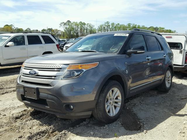 1FM5K7D84EGA61953 - 2014 FORD EXPLORER X GRAY photo 2