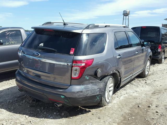 1FM5K7D84EGA61953 - 2014 FORD EXPLORER X GRAY photo 4