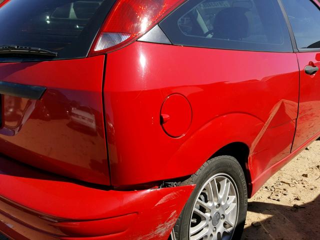 1FAFP31N07W171491 - 2007 FORD FOCUS ZX3 RED photo 9