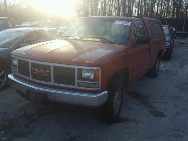 2GTEK14Z9L1536324 - 1990 GMC SIERRA K15 RED photo 2