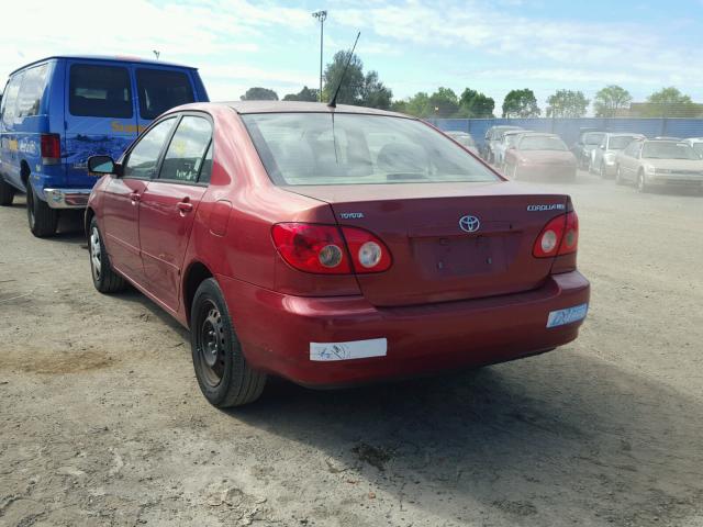 1NXBR32EX5Z545983 - 2005 TOYOTA COROLLA CE RED photo 3