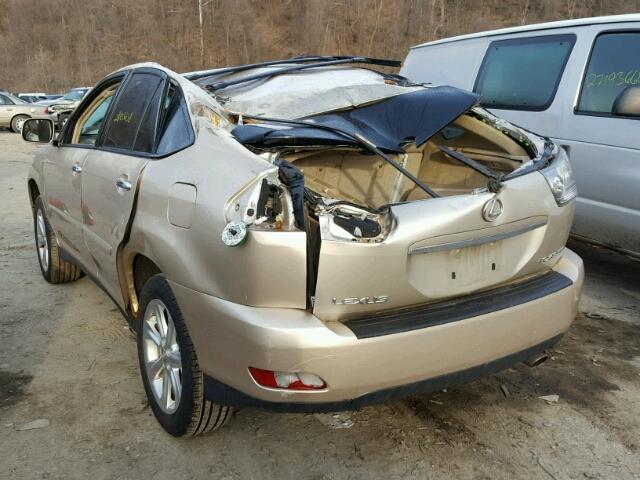 2T2HK31U38C067771 - 2008 LEXUS RX 350 GOLD photo 3