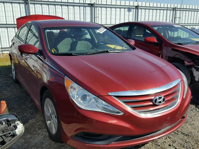 5NPEB4AC0EH813364 - 2014 HYUNDAI SONATA GLS RED photo 1