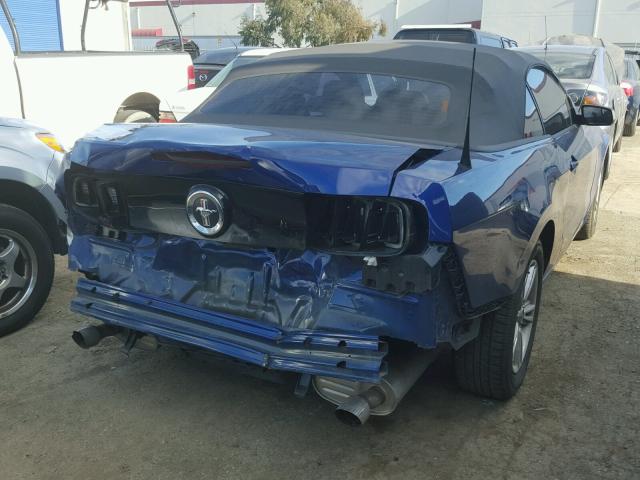 1ZVBP8EM4E5227097 - 2014 FORD MUSTANG BLUE photo 4