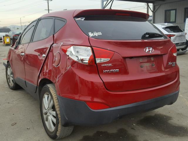 KM8JU3AC9DU664004 - 2013 HYUNDAI TUCSON GLS RED photo 3