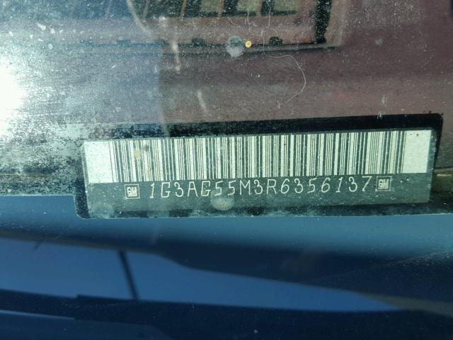 1G3AG55M3R6356137 - 1994 OLDSMOBILE CUTLASS CI WHITE photo 10