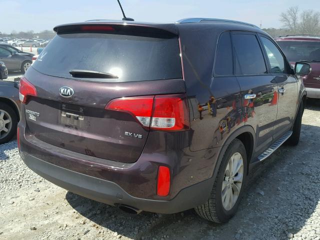 5XYKU4A7XFG632524 - 2015 KIA SORENTO EX PURPLE photo 4