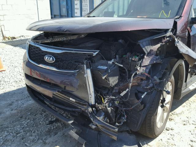 5XYKU4A7XFG632524 - 2015 KIA SORENTO EX PURPLE photo 9