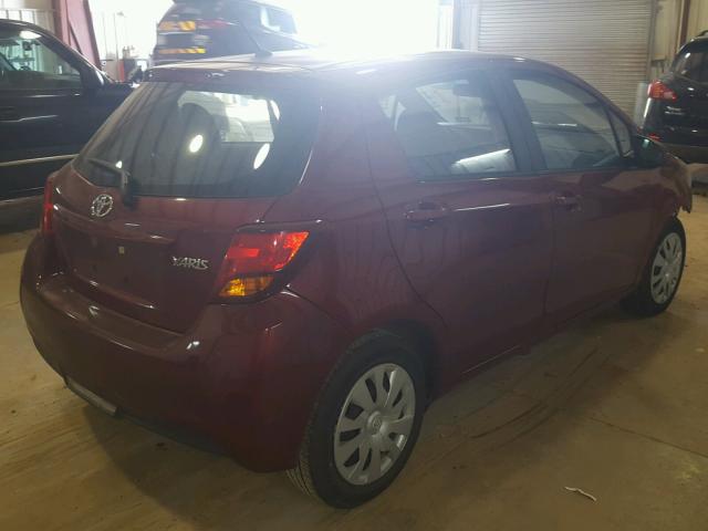 VNKKTUD37HA081717 - 2017 TOYOTA YARIS L RED photo 4