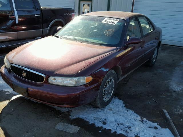 2G4WS52JX11333248 - 2001 BUICK CENTURY CU BURGUNDY photo 2