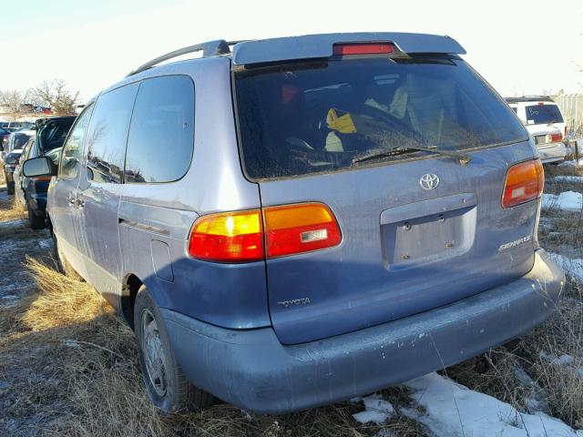 4T3ZF13C5WU036580 - 1998 TOYOTA SIENNA LE BLUE photo 3