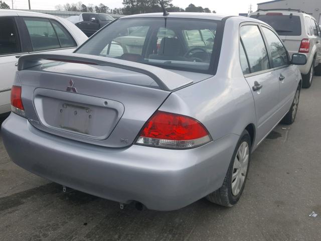 JA3AJ26E66U058937 - 2006 MITSUBISHI LANCER ES SILVER photo 4