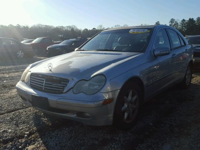 WDBRF61J12F157468 - 2002 MERCEDES-BENZ C 240 SILVER photo 2