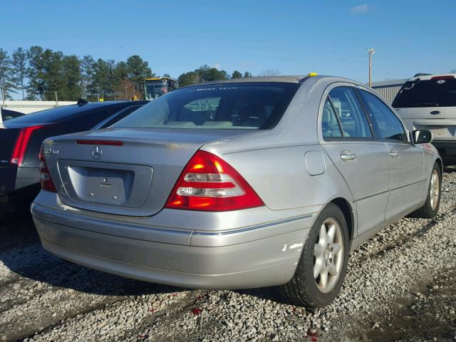 WDBRF61J12F157468 - 2002 MERCEDES-BENZ C 240 SILVER photo 4