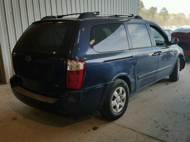 KNDMB233X76167146 - 2007 KIA SEDONA EX BLUE photo 4