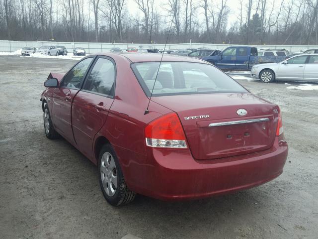 KNAFE221895661902 - 2009 KIA SPECTRA EX RED photo 3