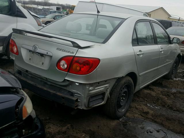 JTDBR32E232016394 - 2003 TOYOTA COROLLA CE SILVER photo 4