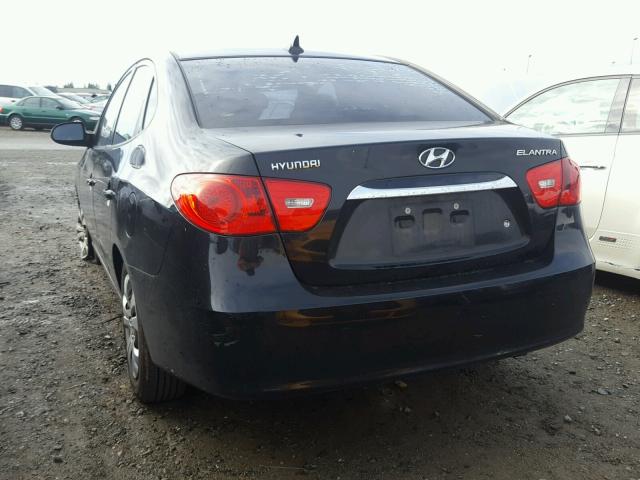 KMHDU4AD3AU182894 - 2010 HYUNDAI ELANTRA BL BLACK photo 3