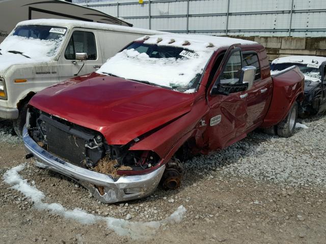 3C63DRNL0CG247874 - 2012 DODGE RAM 3500 L RED photo 2