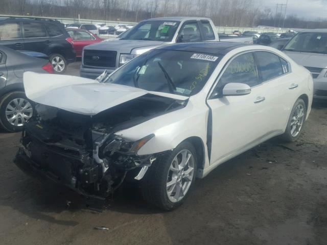 1N4AA5AP5EC449146 - 2014 NISSAN MAXIMA S WHITE photo 2