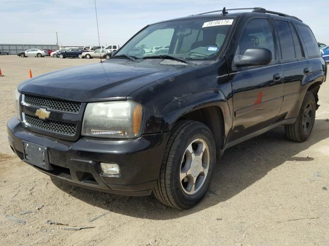 1GNDS13S482174840 - 2008 CHEVROLET TRAILBLAZE BLACK photo 2