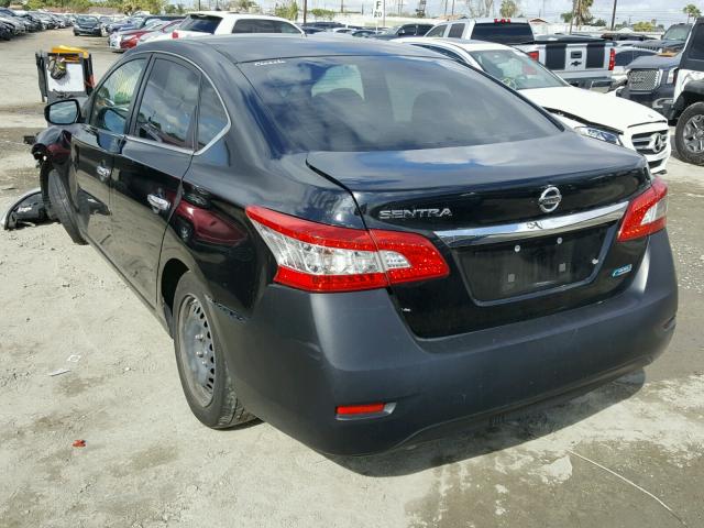 3N1AB7AP2DL638930 - 2013 NISSAN SENTRA S BLACK photo 3