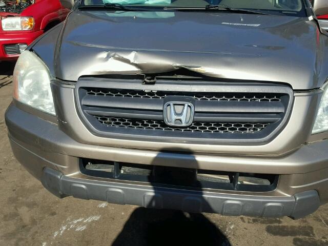 2HKYF18513H588036 - 2003 HONDA PILOT EXL TAN photo 9