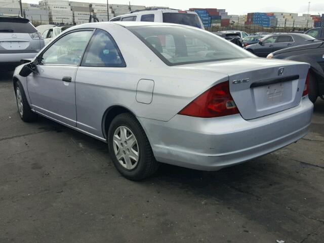 1HGEM21281L113301 - 2001 HONDA CIVIC DX SILVER photo 3