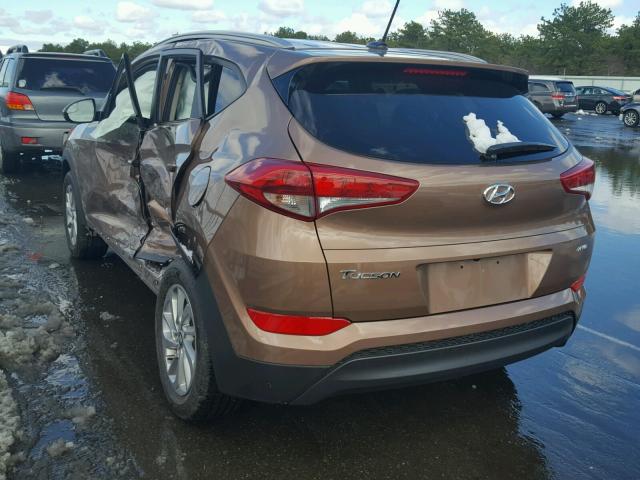 KM8J3CA49HU316009 - 2017 HYUNDAI TUCSON LIM BROWN photo 3