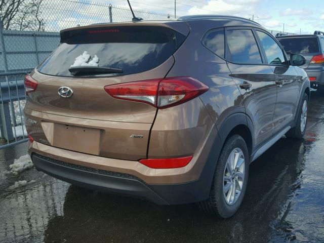 KM8J3CA49HU316009 - 2017 HYUNDAI TUCSON LIM BROWN photo 4