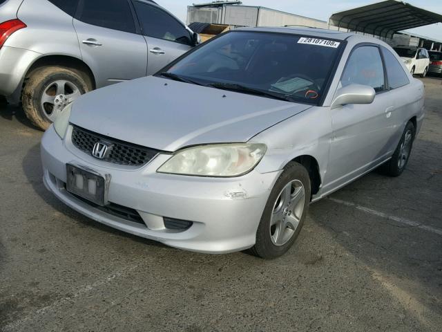 1HGEM21904L059316 - 2004 HONDA CIVIC EX SILVER photo 2