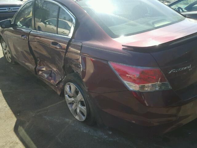 1HGCP26898A117083 - 2008 HONDA ACCORD EXL MAROON photo 9