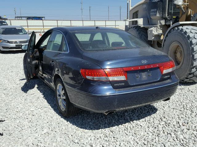 KMHFC46F68A263082 - 2008 HYUNDAI AZERA SE BLUE photo 3