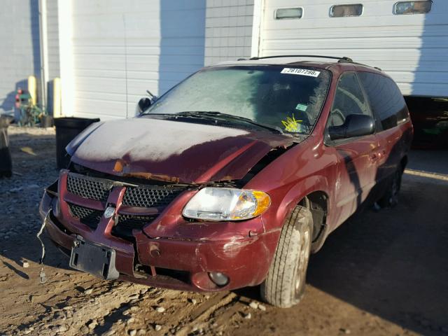 2B4GT44L12R541615 - 2002 DODGE GRAND CARA RED photo 2