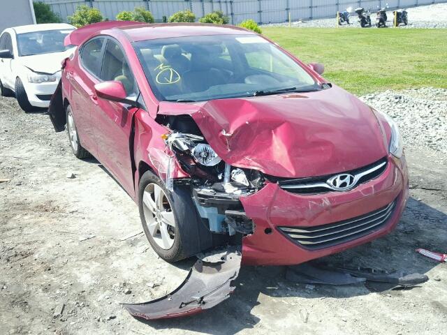 5NPDH4AE9DH330904 - 2013 HYUNDAI ELANTRA GL RED photo 1