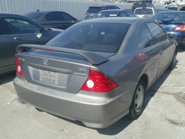 1HGEM22955L029034 - 2005 HONDA CIVIC EX GRAY photo 4