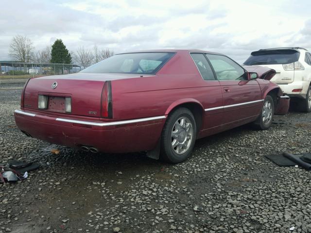 1G6ET1290VU611969 - 1997 CADILLAC ELDORADO T RED photo 4